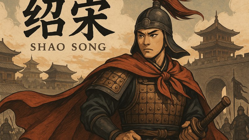 绍宋漫画主视觉：山水长卷中的人物群像与笔墨山河